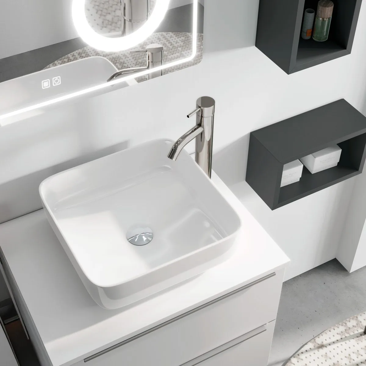 Bänkskiva Tenfors Solid Surface Mattvit