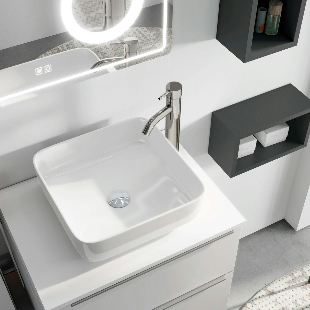 Bänkskiva Tenfors Solid Surface Mattvit