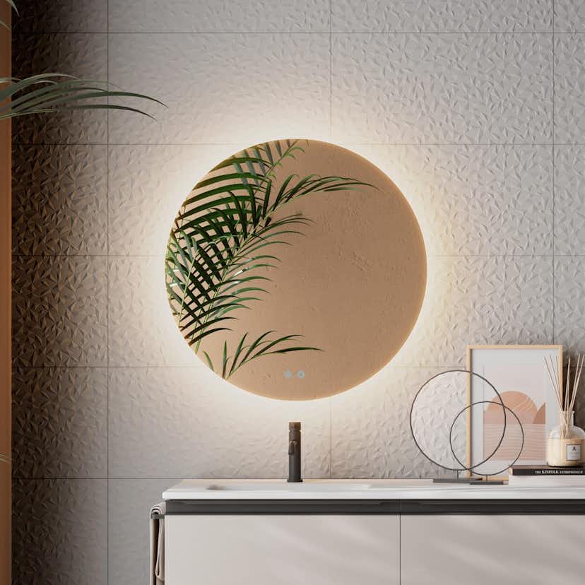 Badrumsspegel Tenfors Verona Rund LED Imfri