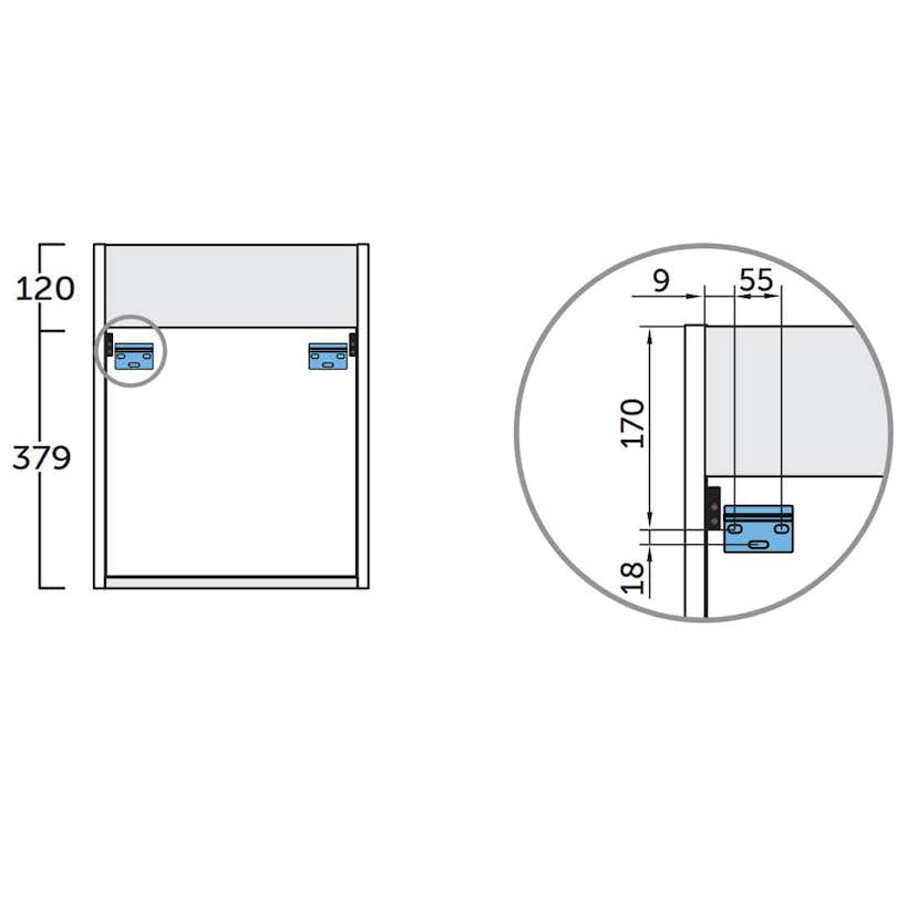 Möbelpaket Tenfors Stella med Tvättställ och Spegel 400 mm