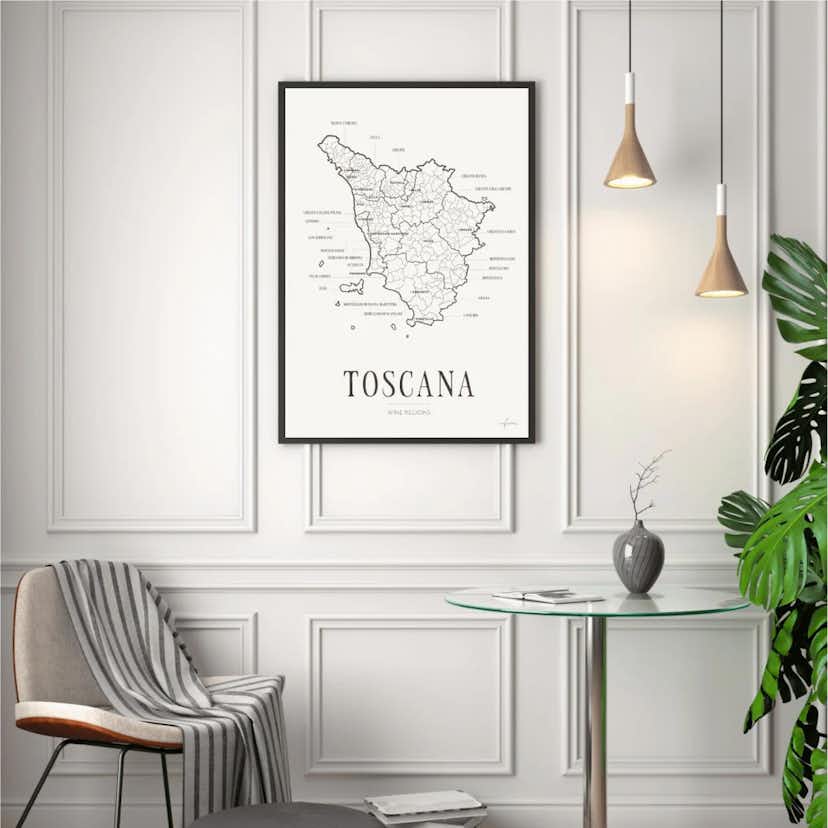 Poster Corkframes Vinkarta Toscana