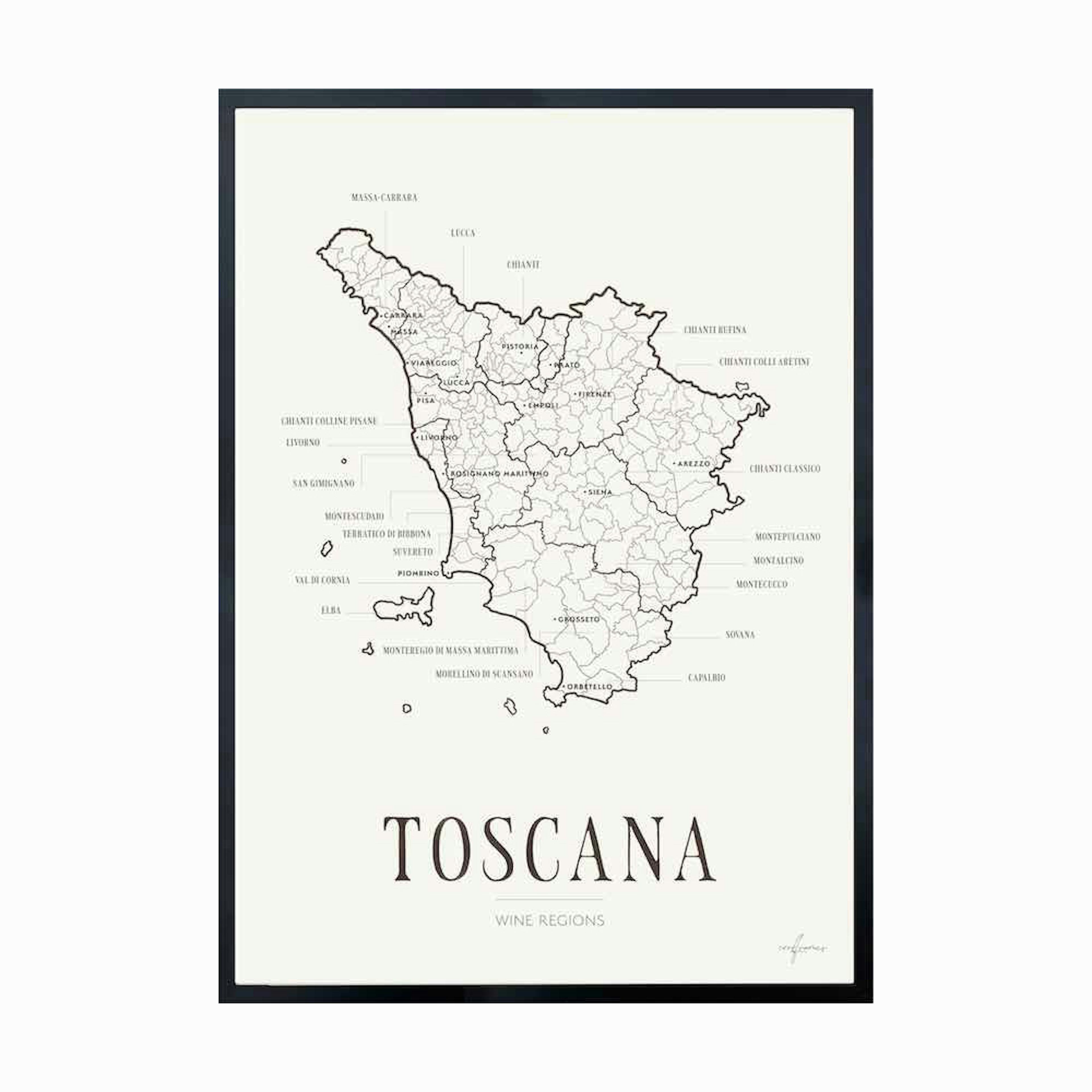 Poster Corkframes Vinkarta Toscana