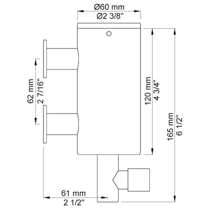 Tvåldispenser Vola T10JR 0,25 Liter