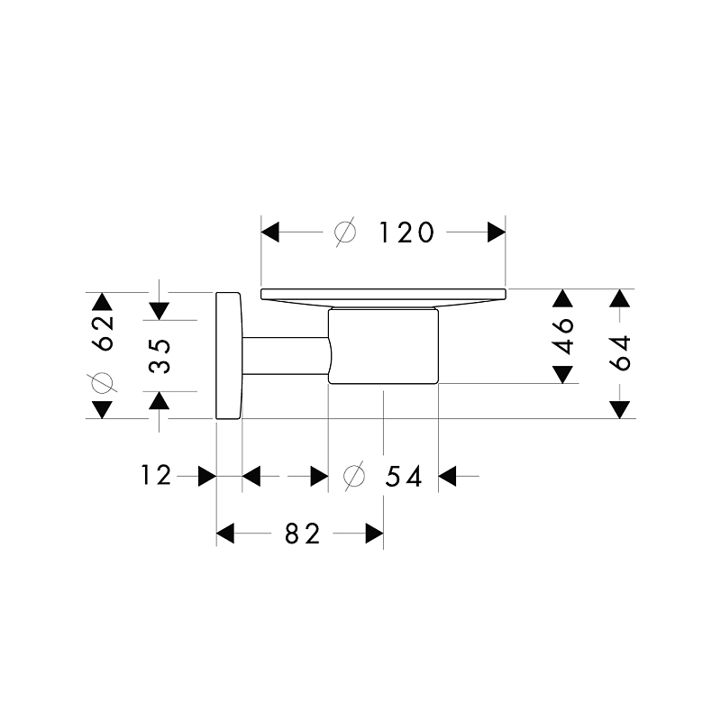 Tvålkopp Hansgrohe Logis Krom