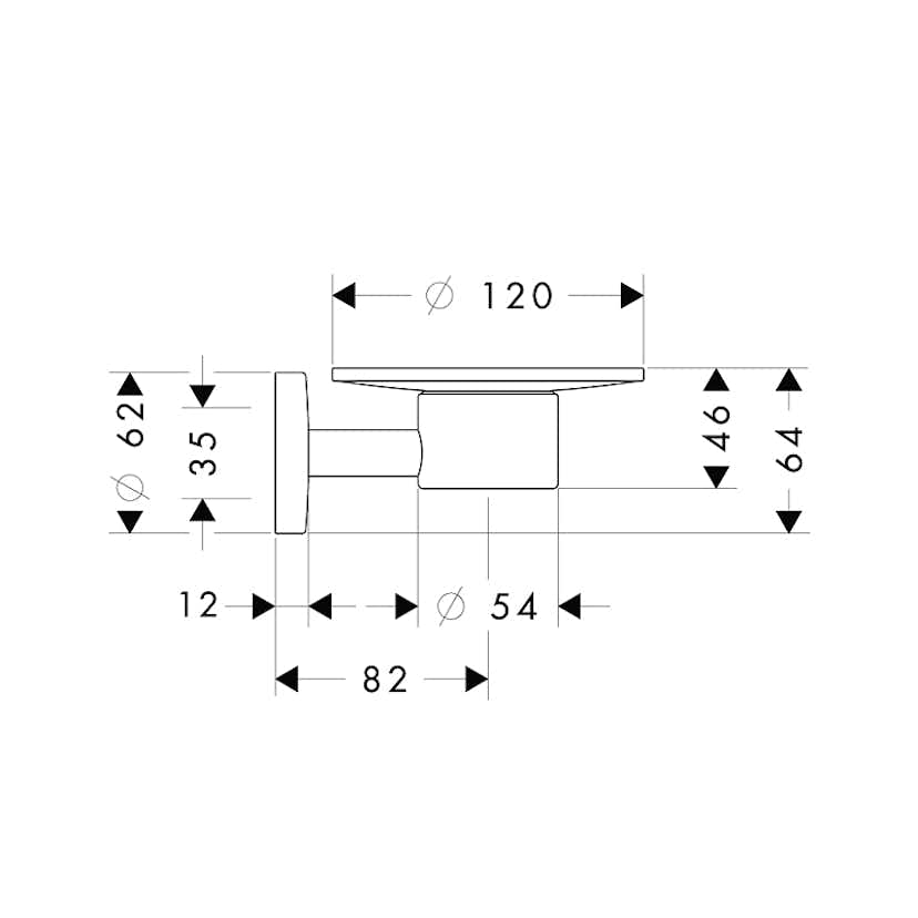 Tvålkopp Hansgrohe Logis Krom