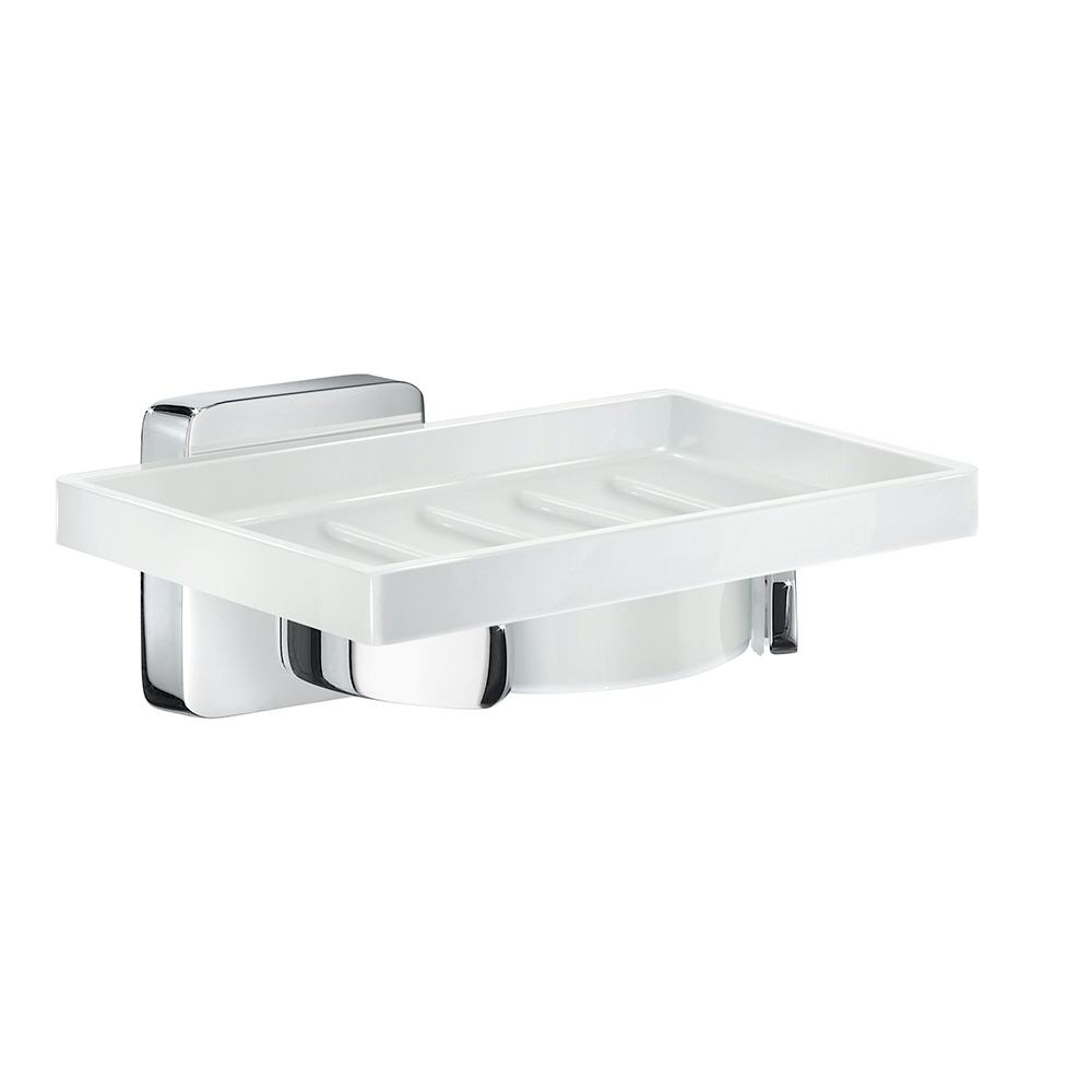 Tvålkopp Smedbo Ice OK342P Krom/Vitt Porslin