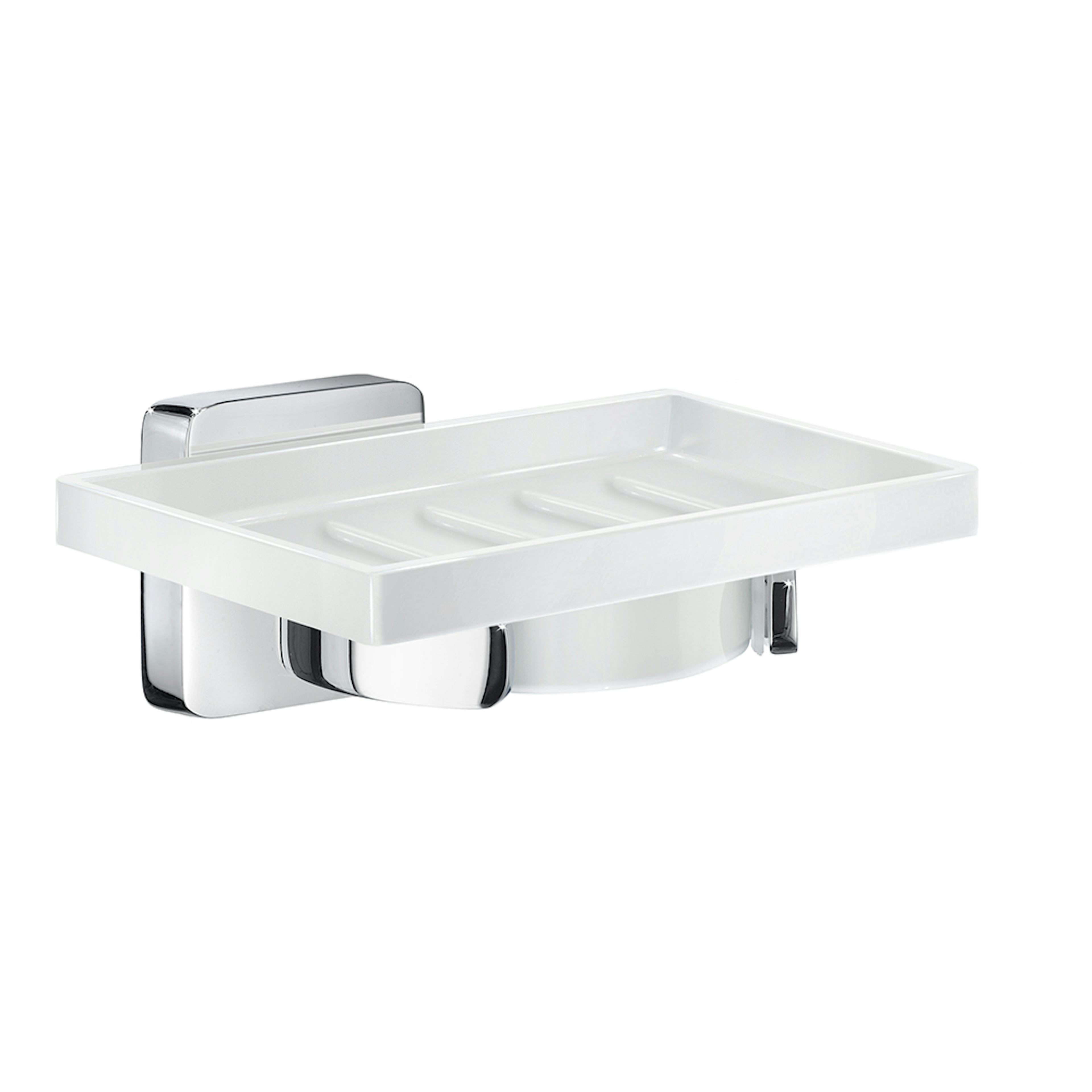 Tvålkopp Smedbo Ice OK342P Krom/Vitt Porslin