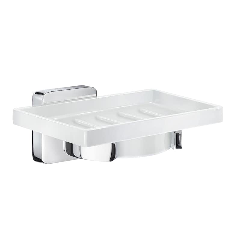 Tvålkopp Smedbo Ice OK342P Krom/Vitt Porslin