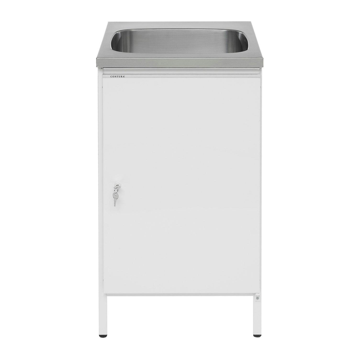 Tvättbänk Contura Steel CAB 5 Vit med Kranhål