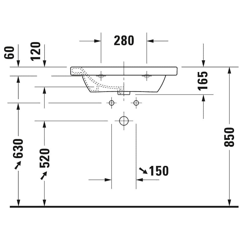 Tvättställ Duravit DuraStyle 2320