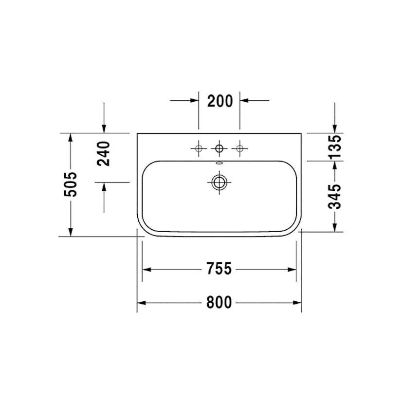 Tvättställ Duravit Happy D2 2318