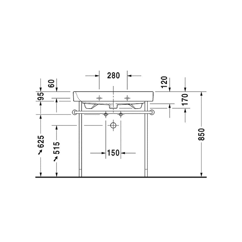 Tvättställ Duravit Happy D2 2318