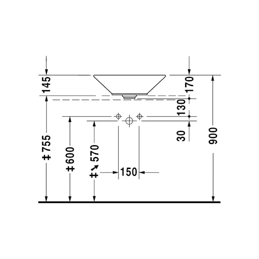 Tvättställ Duravit Starck 1