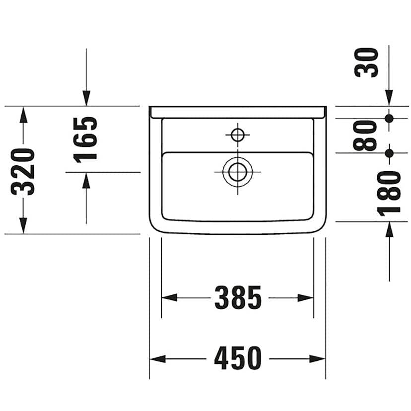 Tvättställ Duravit Starck 3 0750