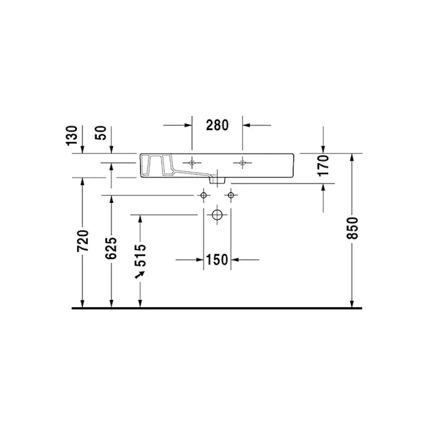 Tvättställ Duravit Vero 0329