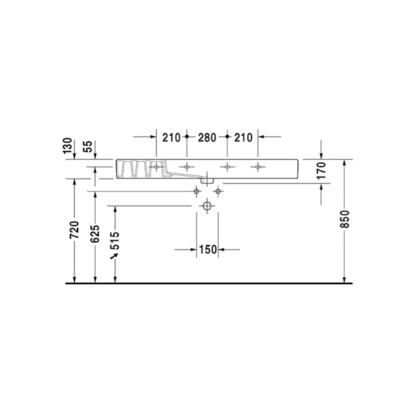 Tvättställ Duravit Vero 0329