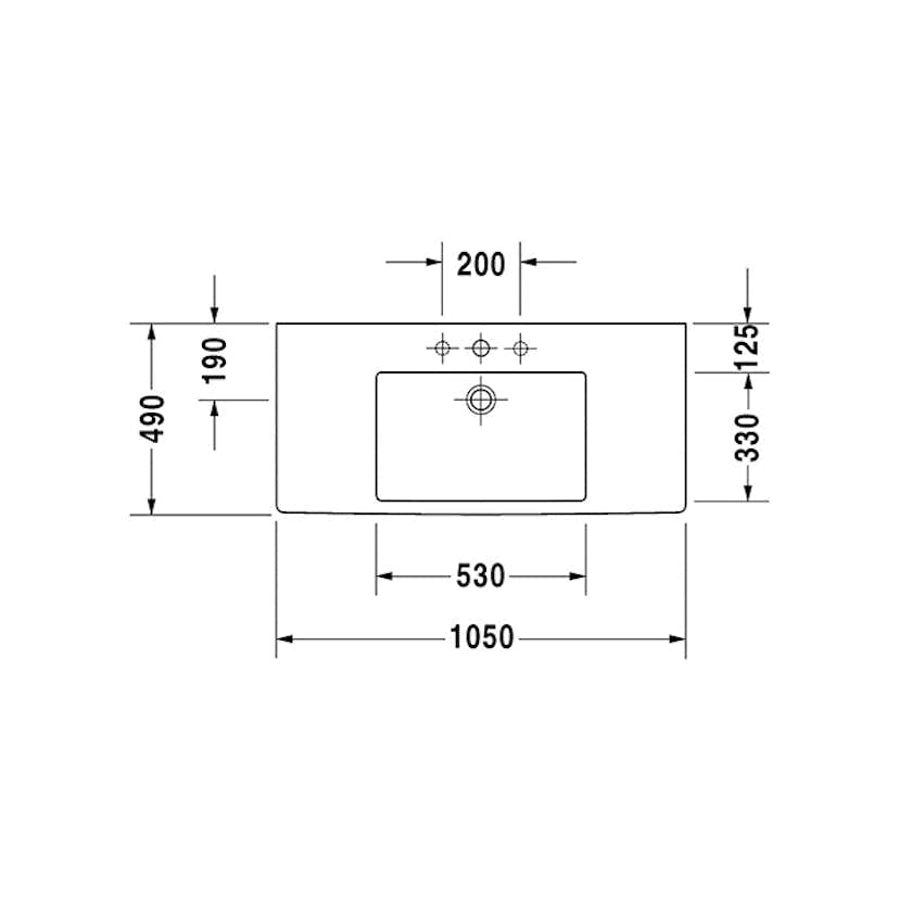 Tvättställ Duravit Vero 0329