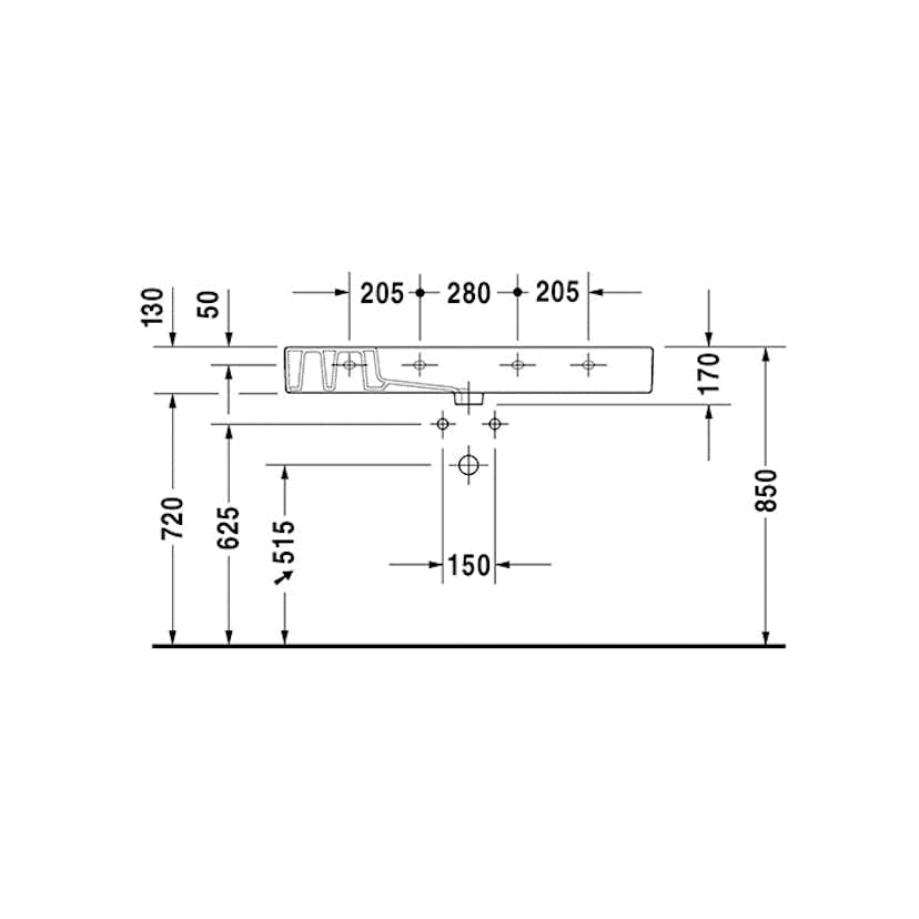 Tvättställ Duravit Vero 0329