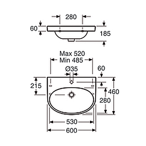Tvättställ Gustavsberg Nautic 5560