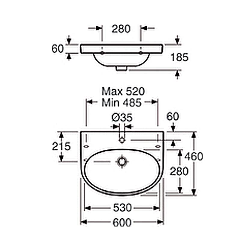 Tvättställ Gustavsberg Nautic 5560