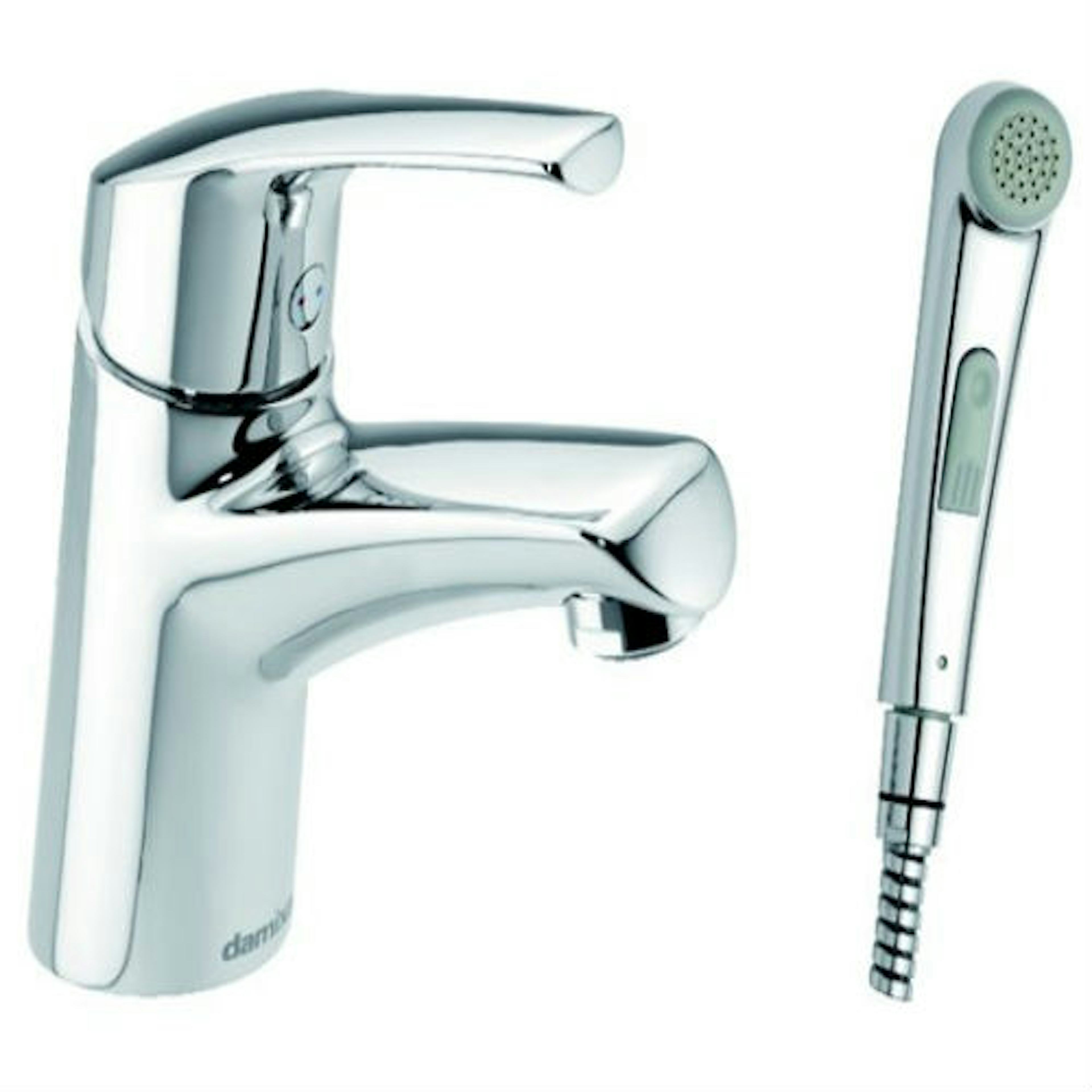 Tvättställsblandare Damixa Rowan Krom med Sidodusch