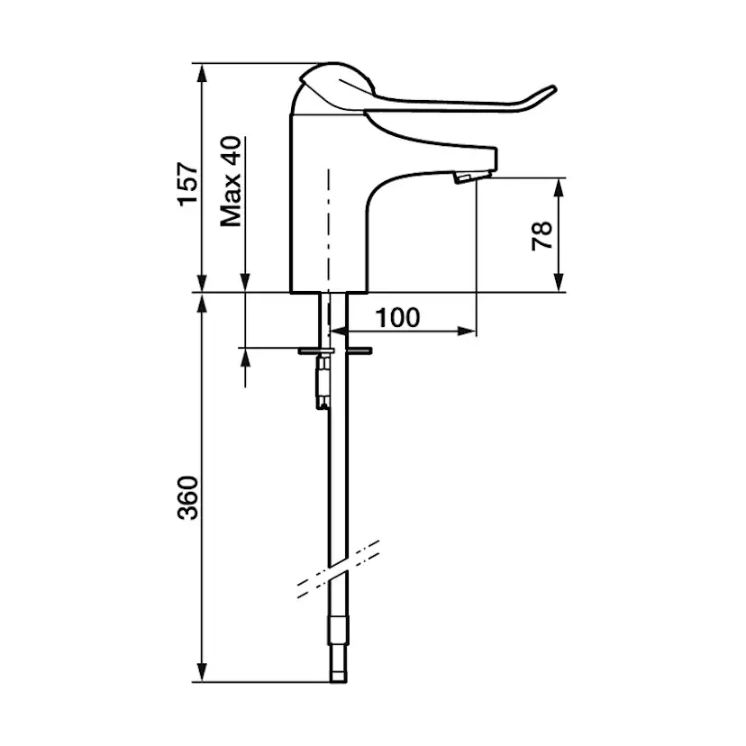 Tvättställsblandare FM Mattsson 9000E II Ecostrålsamlare