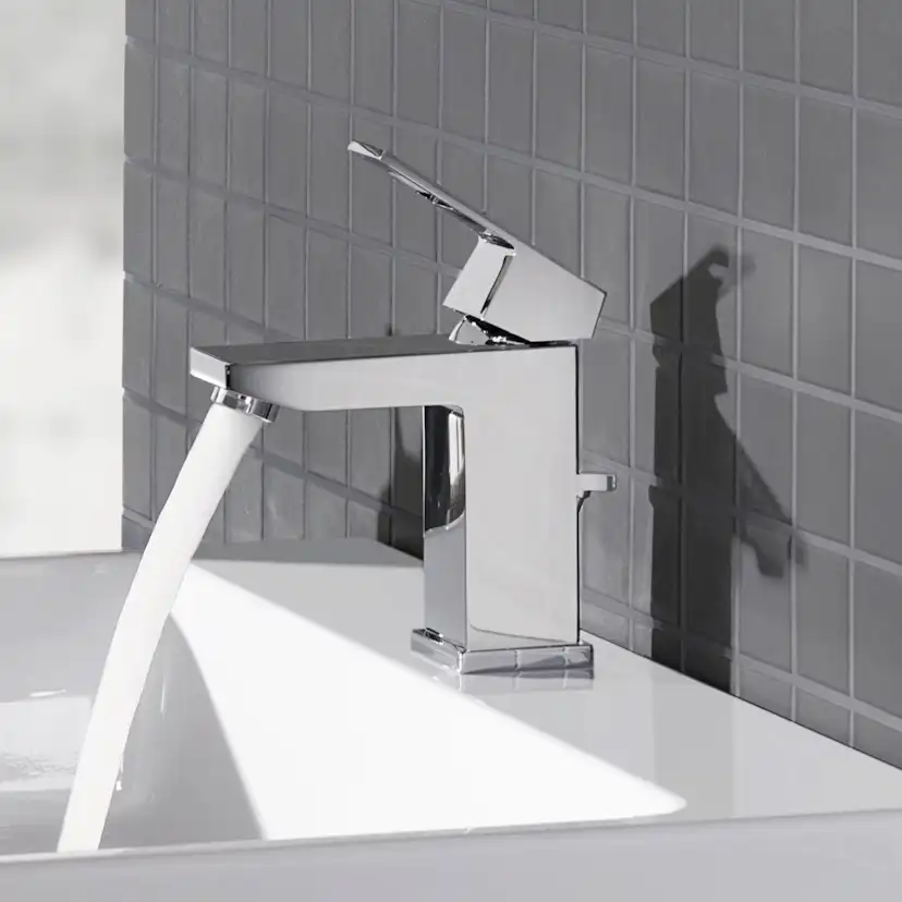 Tvättställsblandare Grohe Eurocube 23127 EcoJoy med Lyftventil