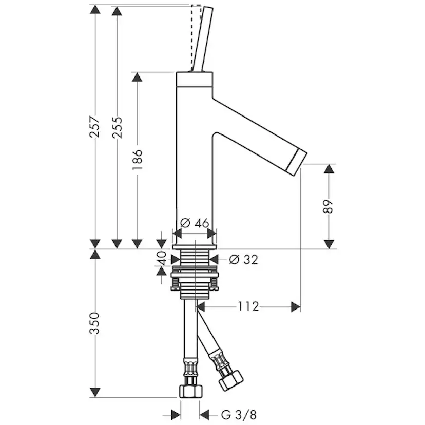 Tvättställsblandare Axor Starck utan Lyftventil