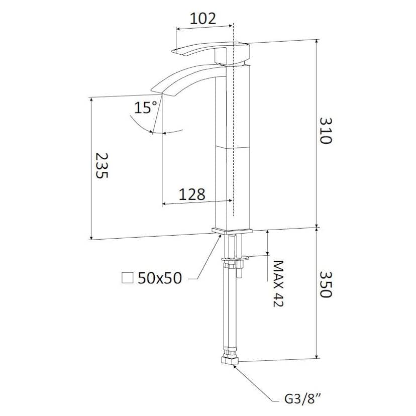 Tvättställsblandare Mariani Marte MA397