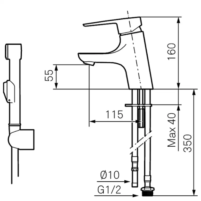 Tvättställsblandare Mora Cera B5 Sanette