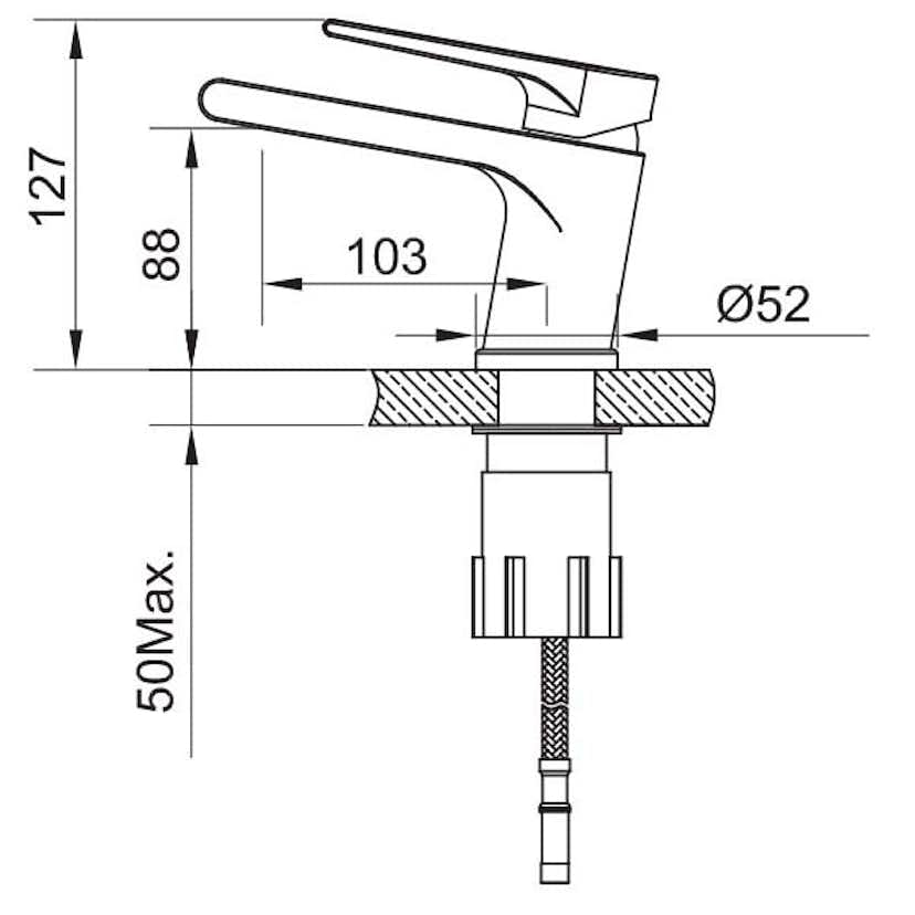 Tvättställsblandare Scandtap Steel Speed Shadow