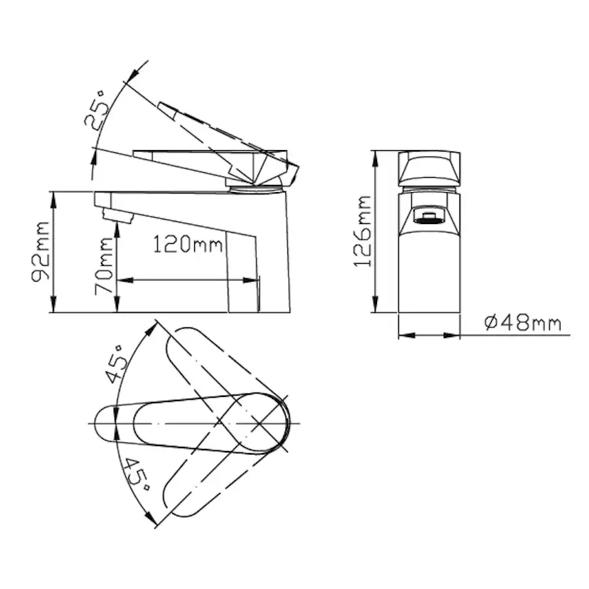 Tvättställsblandare Strand Stainless Eco EC-2001