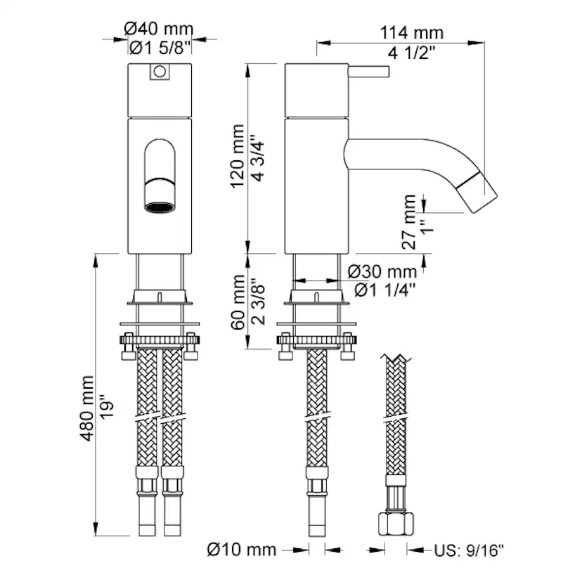 Tvättställsblandare Vola HV1