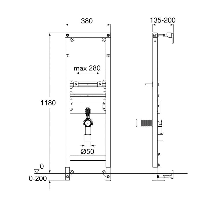 Tvättställsfixtur Gustavsberg Triomont