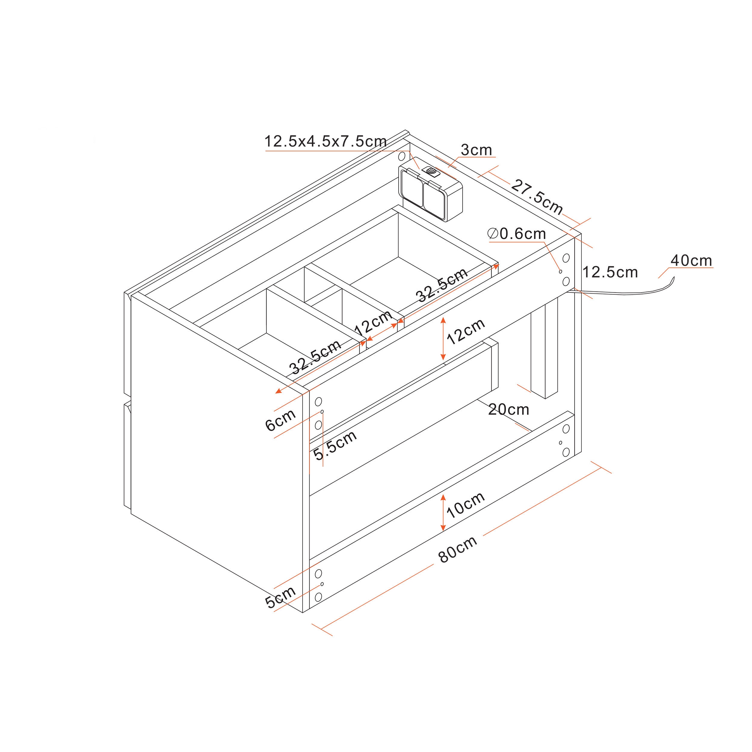 Tvättställsskåp Bathlife Eufori Vit