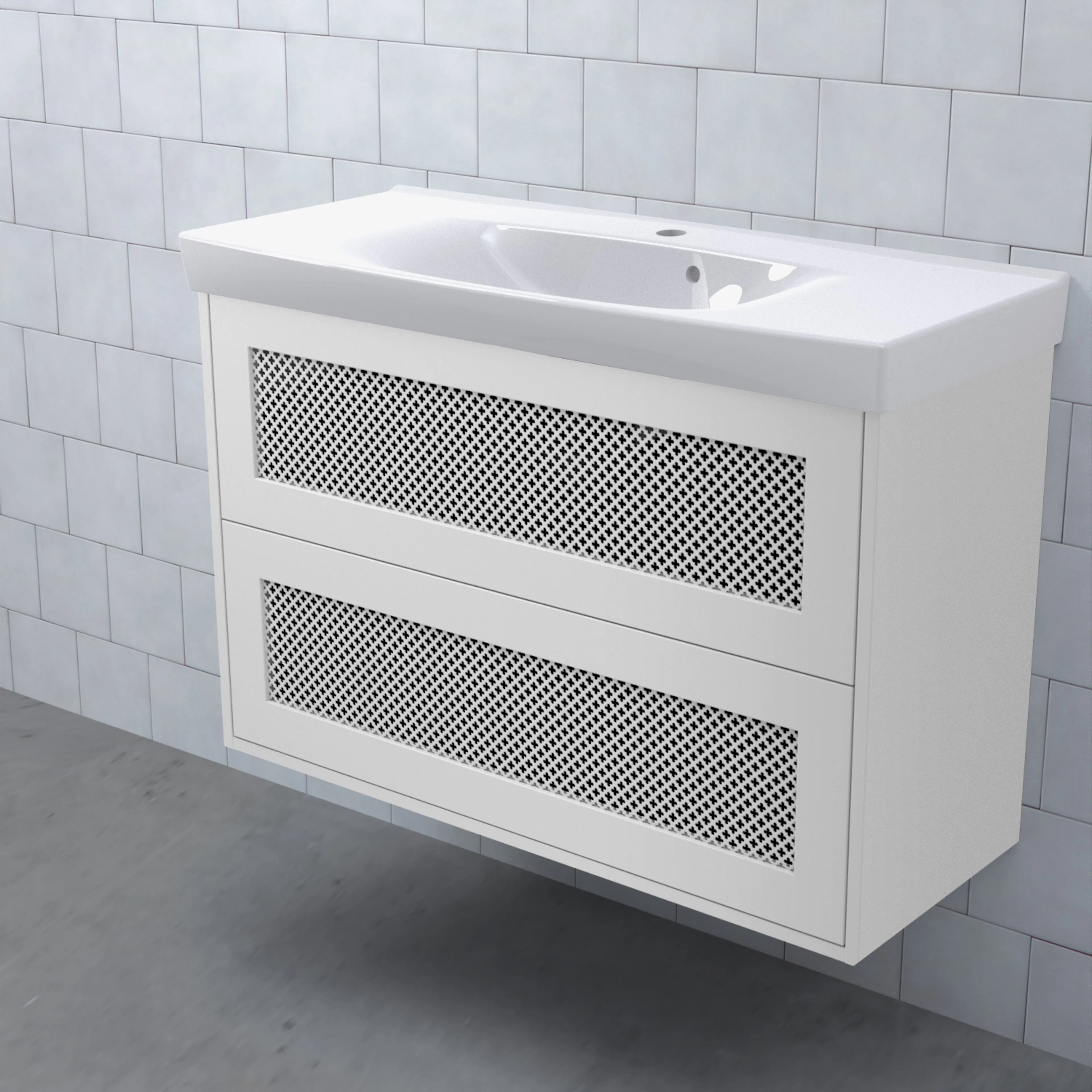 Tvättställsskåp Björbo Badrum Mejda Kompakt Hög