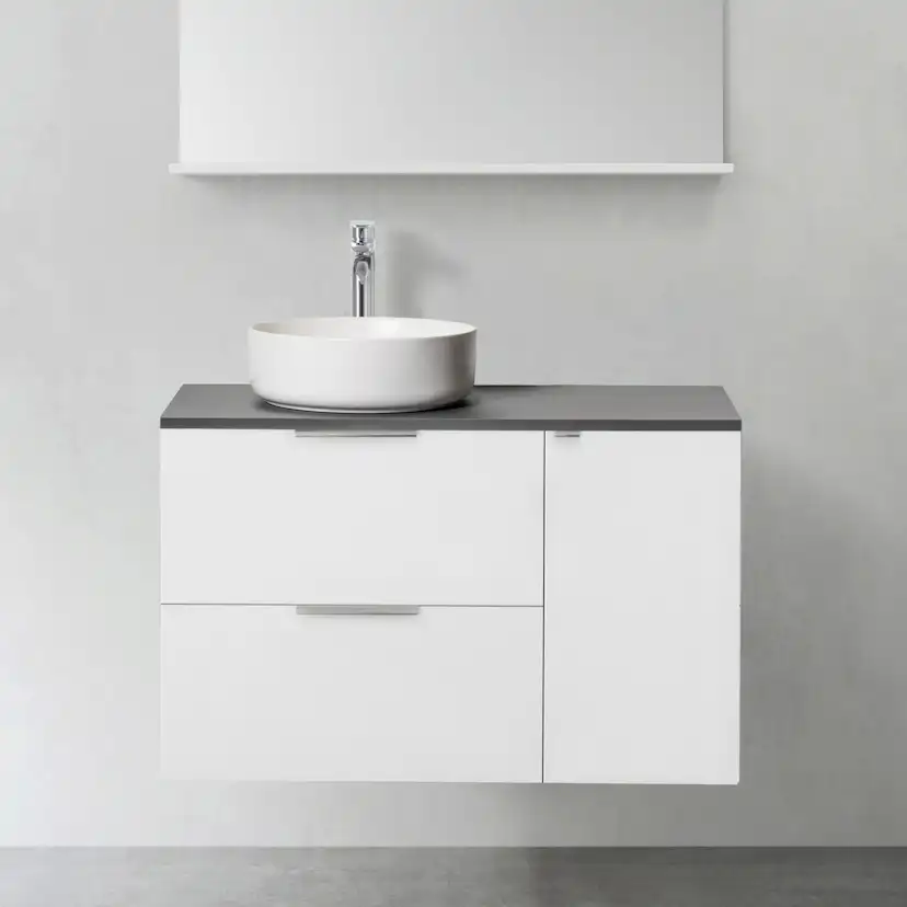 Tvättställsskåp Hafa Shape med Sidomodul 300 utan Tvättställ