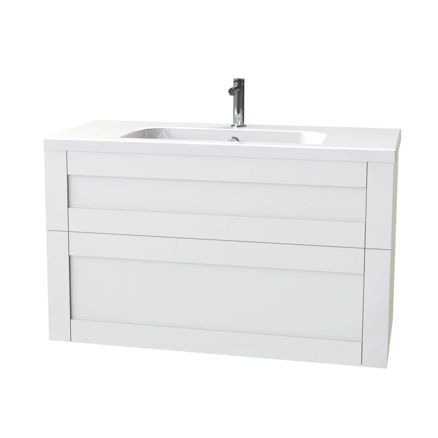 Tvättställsskåp Miller Badrum London 100 för Heltäckande Tvättställ