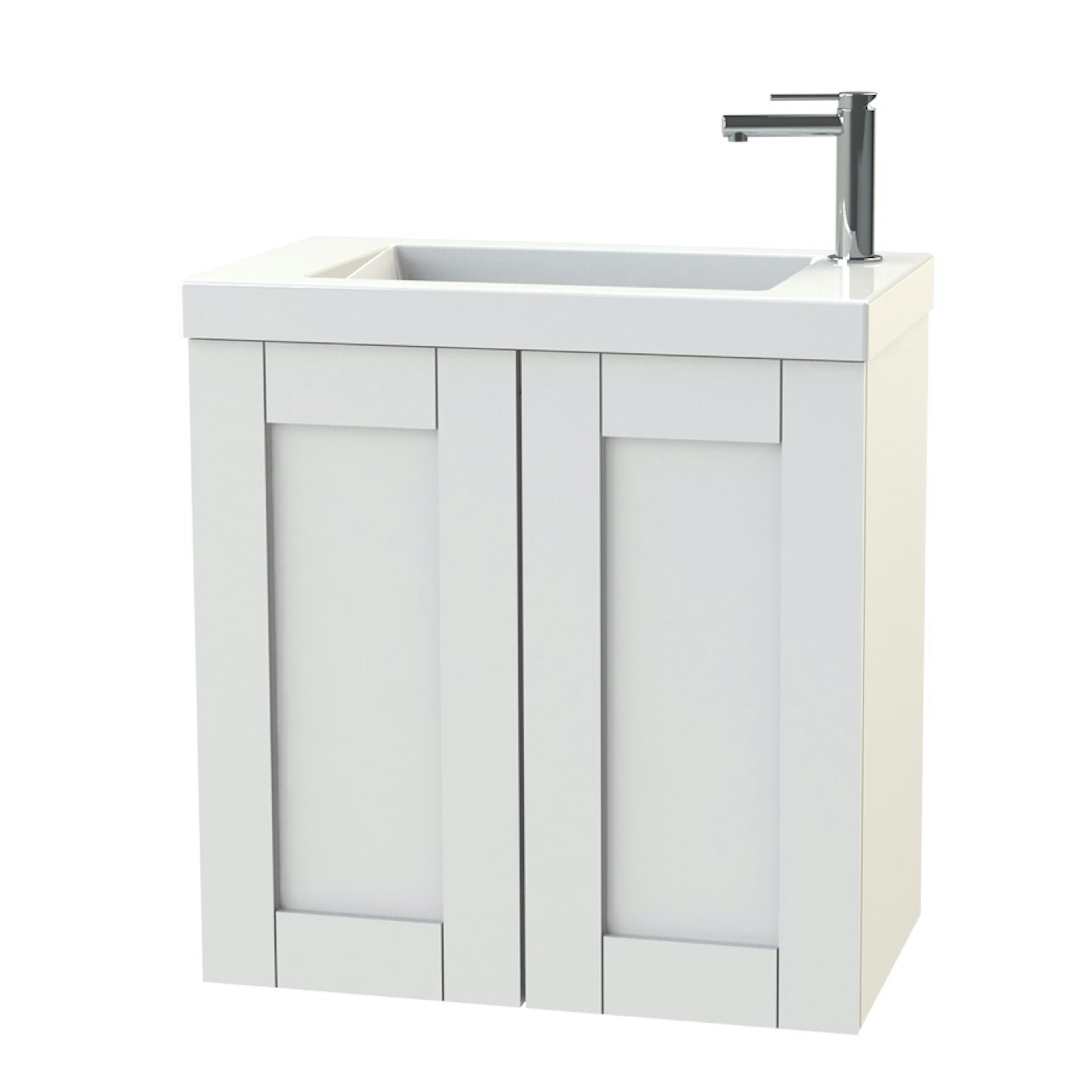 Tvättställsskåp Miller Badrum London 60 Luckor för Heltäckande Tvättställ