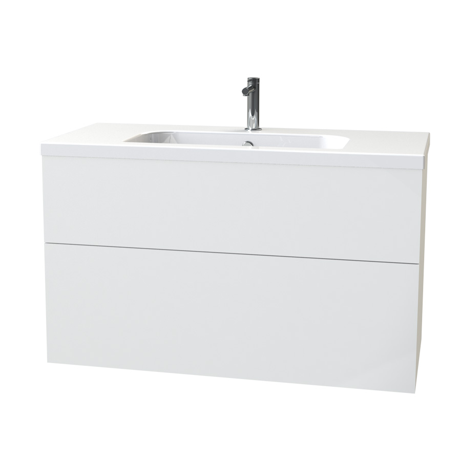 Tvättställsskåp Miller Badrum New York 100 för Heltäckande Tvättställ