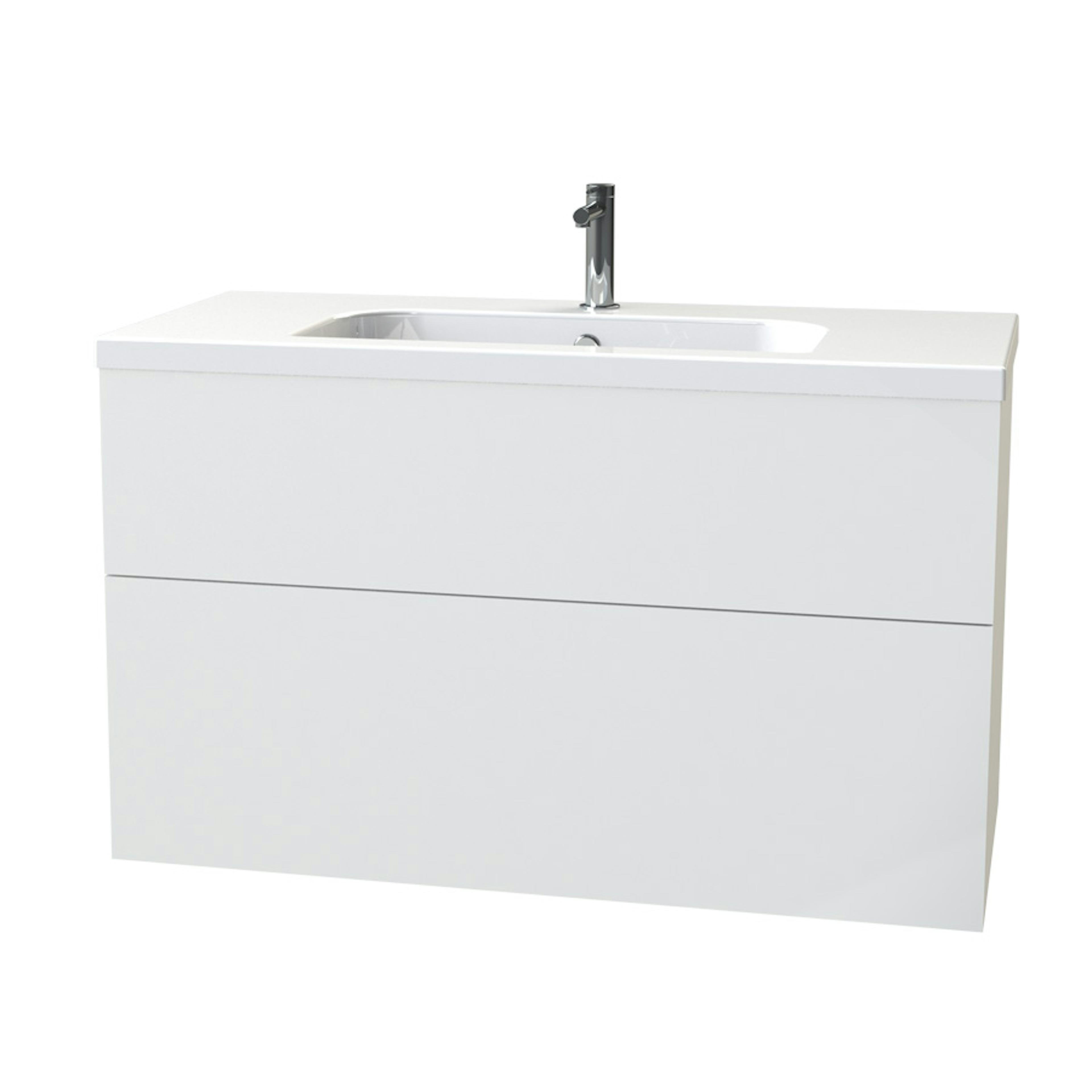 Tvättställsskåp Miller Badrum New York 100 för Heltäckande Tvättställ