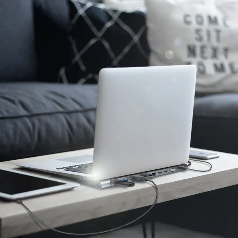 USB-C-docka LogiLink 11-i-1 HDMI/VGA/RJ45/USB-C 100W