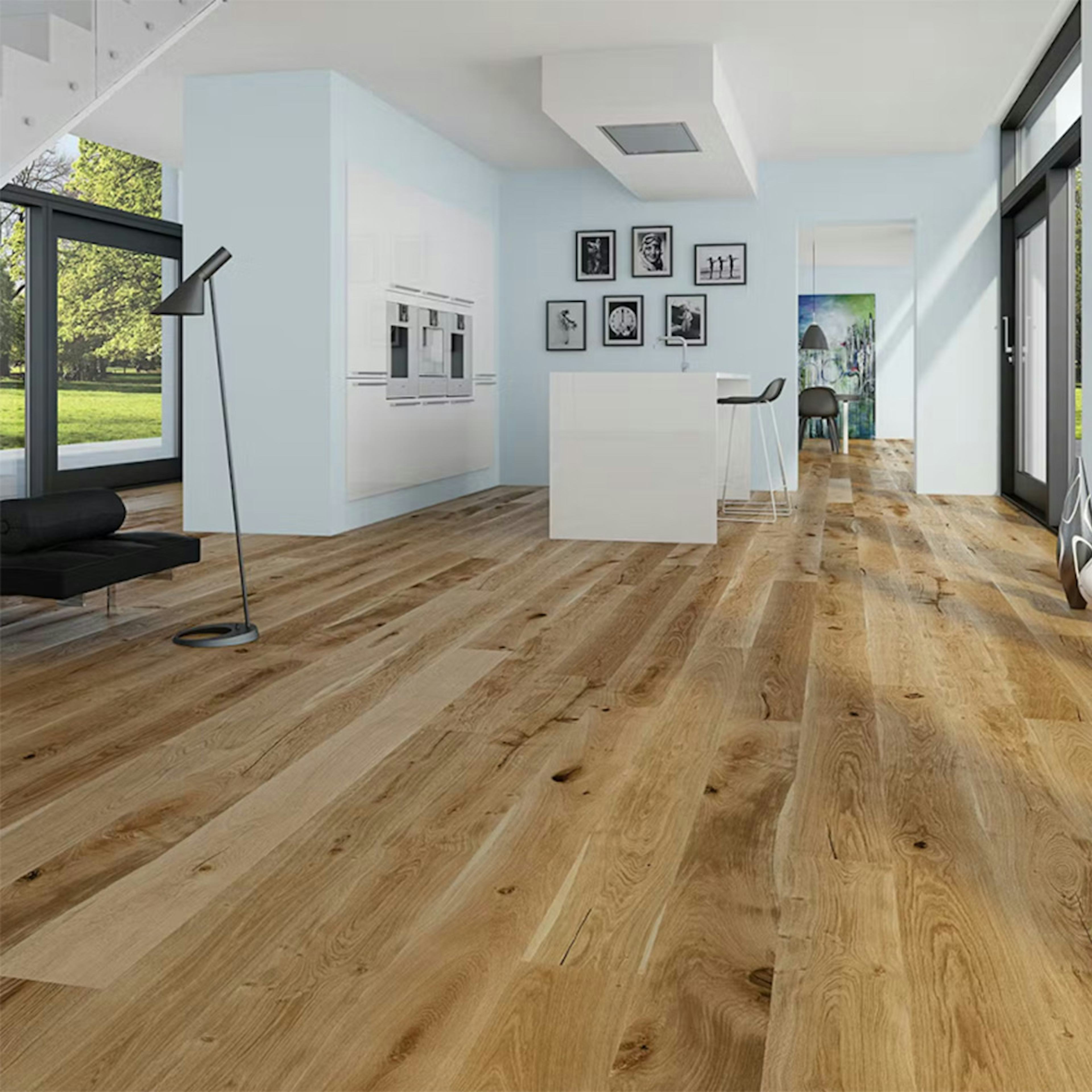 Parkettgolv Moland Rustica Wideplank Olja, Brushed