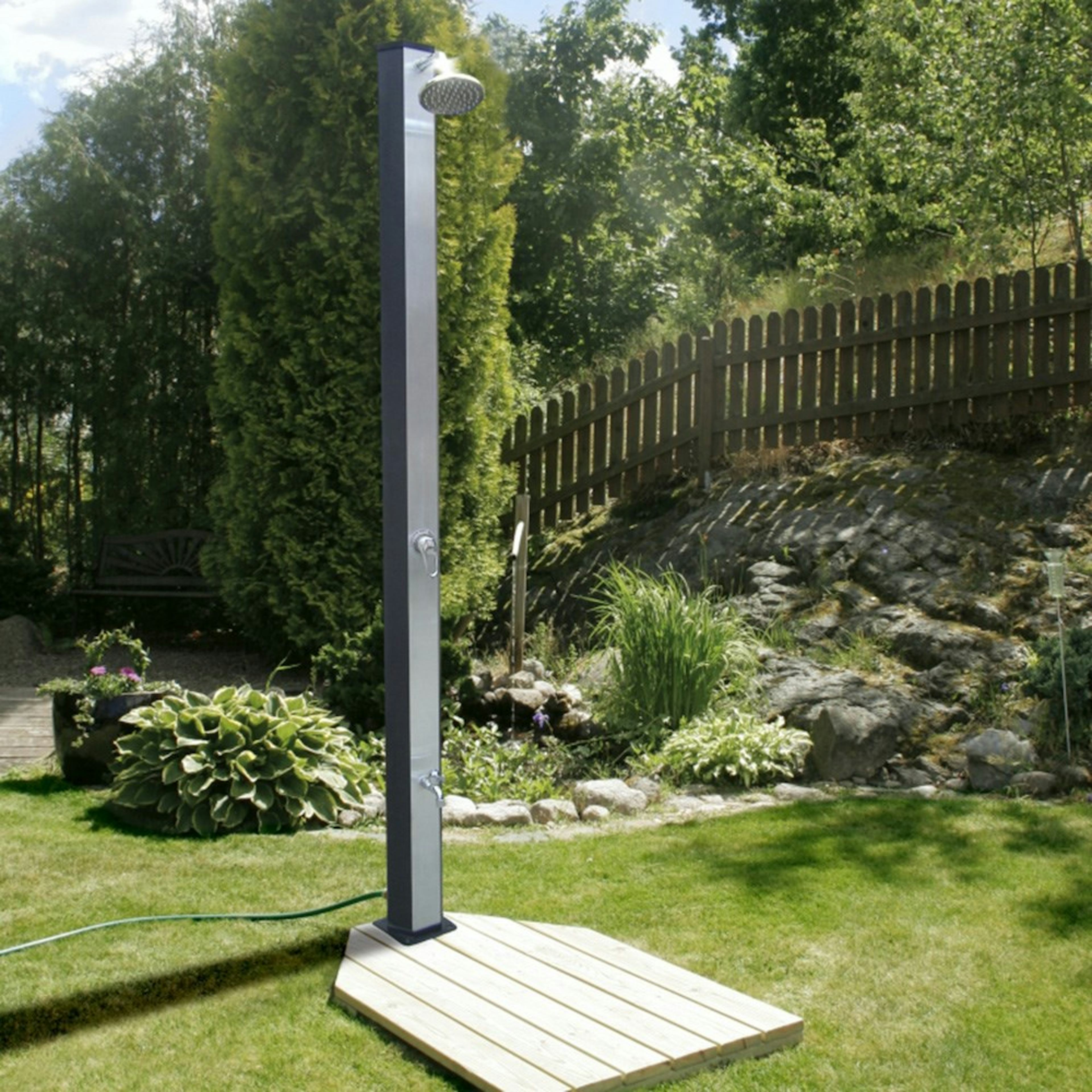 Utedusch Demerx Sunny 30 Exclusive Soluppvärmd Trädgårdsdusch med Takdusch