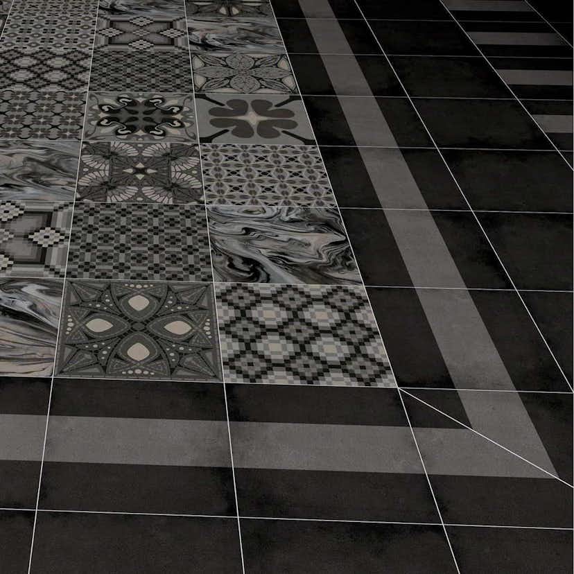 Klinker Tenfors 1900 Svart 20x20 cm