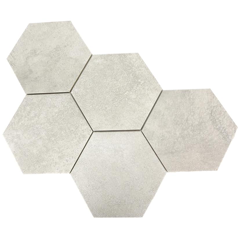 Klinker Tenfors Hexagon Rift Blanco 23x26,6 cm