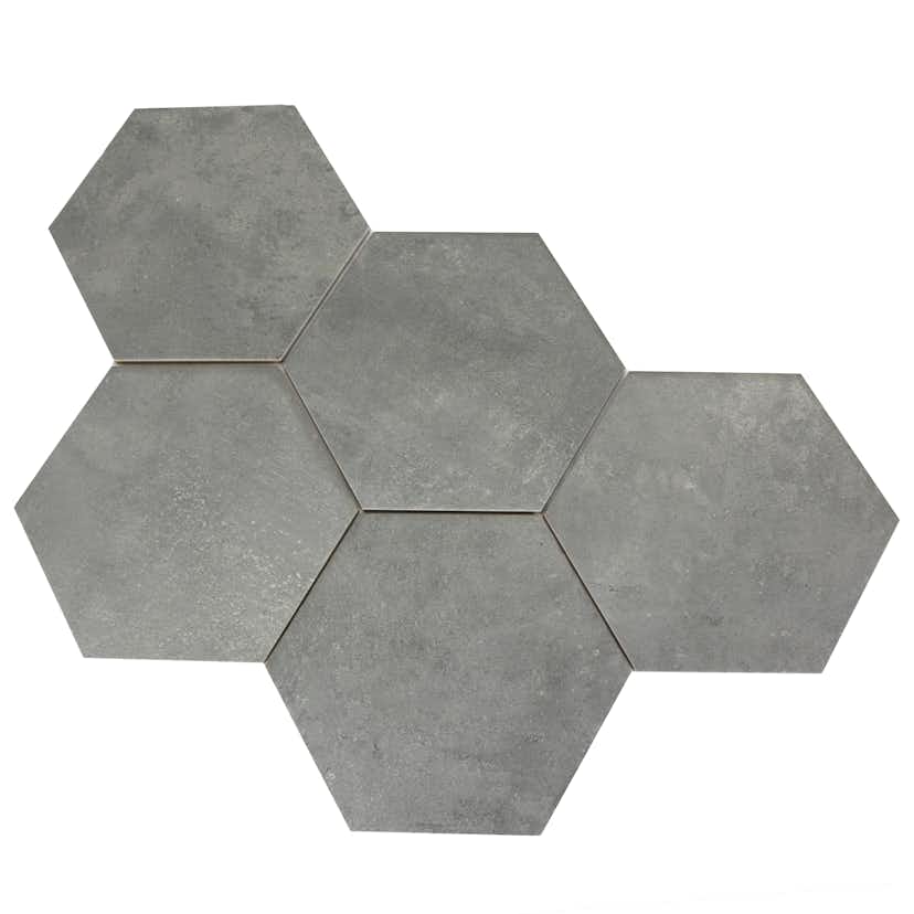 Klinker Tenfors Hexagon Rift Grafito 23x26,6 cm