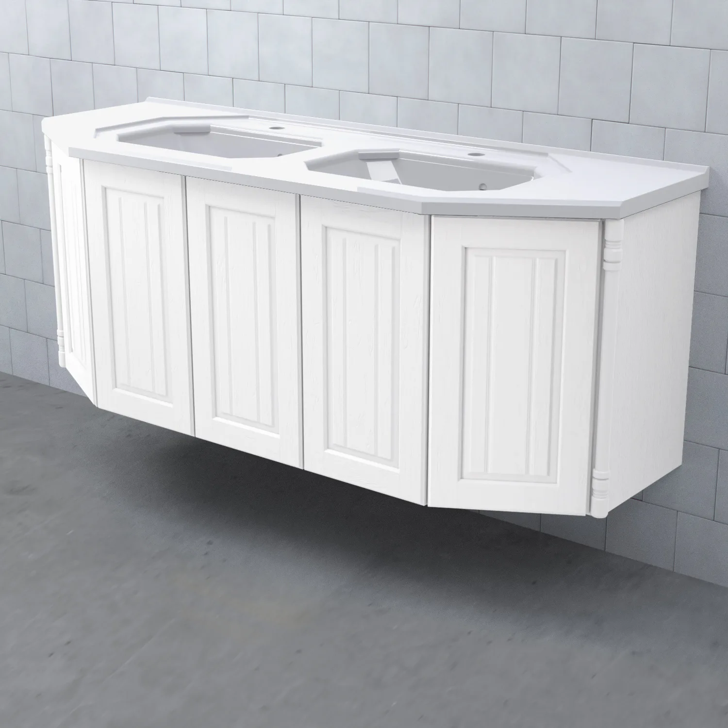 Tvättställsskåp Björbo Badrum Valhall 150 Luckor Dubbel