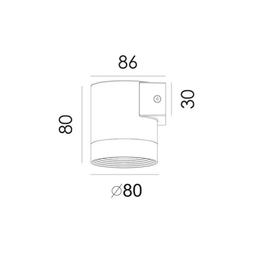 Väggarmatur Hide-a-lite Round Single III