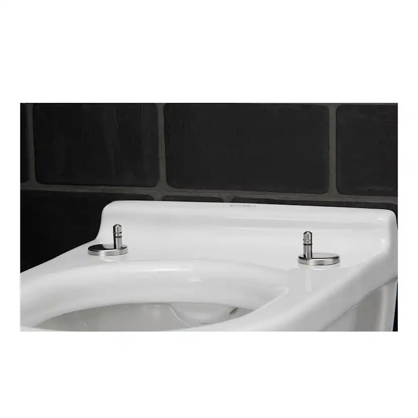 Vägghängd Toalettstol Duravit Starck 3 Compact 222709 med Mjukstängande Hårdsits